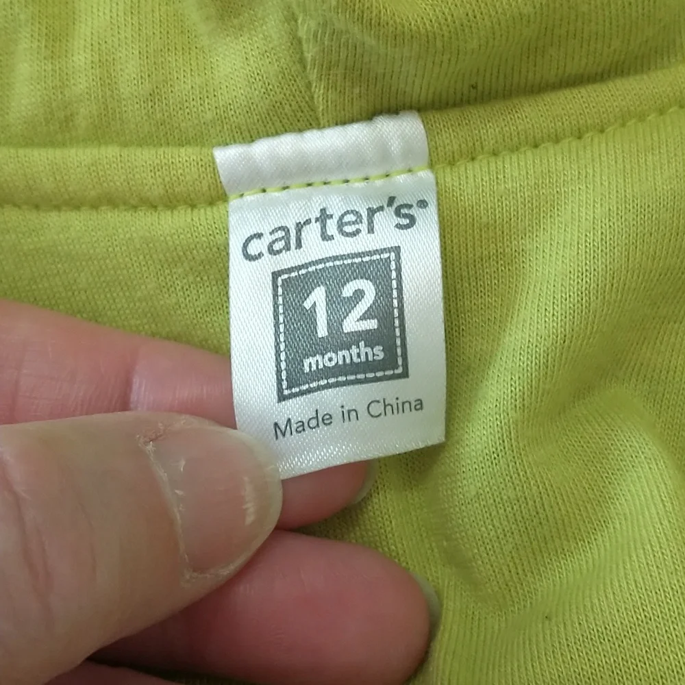 Dragon Halloween Costume, Carter's Size 12 Months, Fleece Hoodie Zip Up - Picture 4 of 6